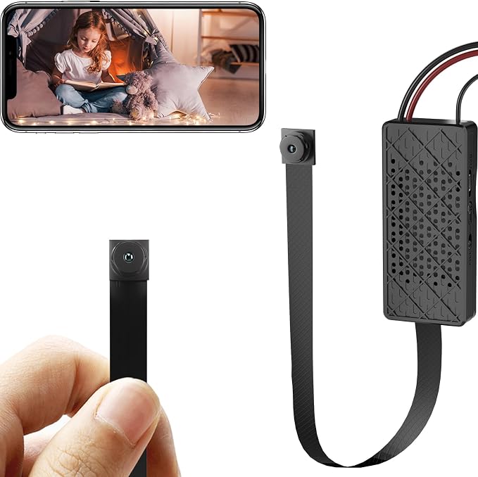 WiFi Hidden Camera DIY Mini Portable and Wireless Nanny Cam 1080P HD Spy Camera with Motion Detection Security Cameras for Home Office Outdoor