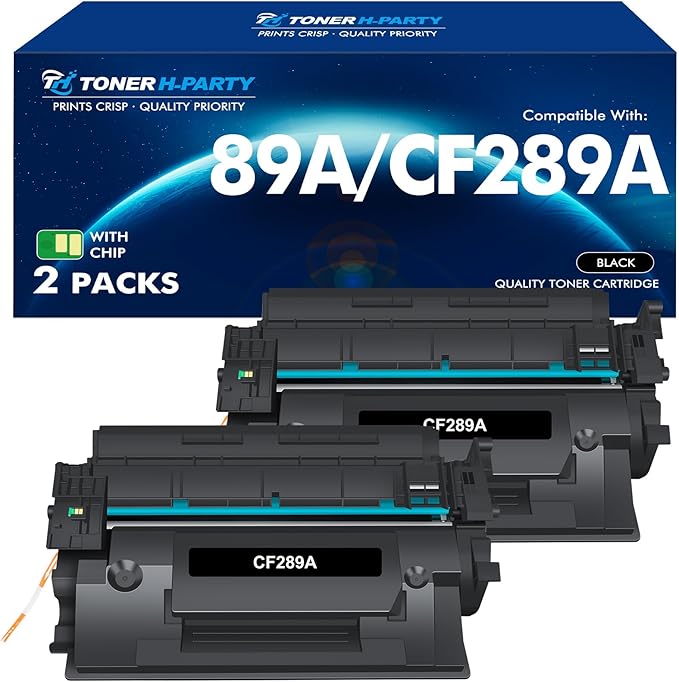 89A Black Toner Cartridge M507 Compatible Replacement for HP 89A CF289A 89X CF289X (with Chip) for LaserJet Enterprise M507n M507dn M507x MFP M528dn M528f M528c M528z M528 Series Printer (2-Pack)