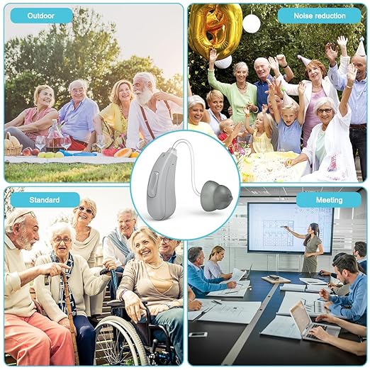 TrueSound11-Channel Rechargeable Hearing Aids for Seniors，Waterproof OTC Hearing Device with AI Noise Cancellation & Magnetic Charging Case