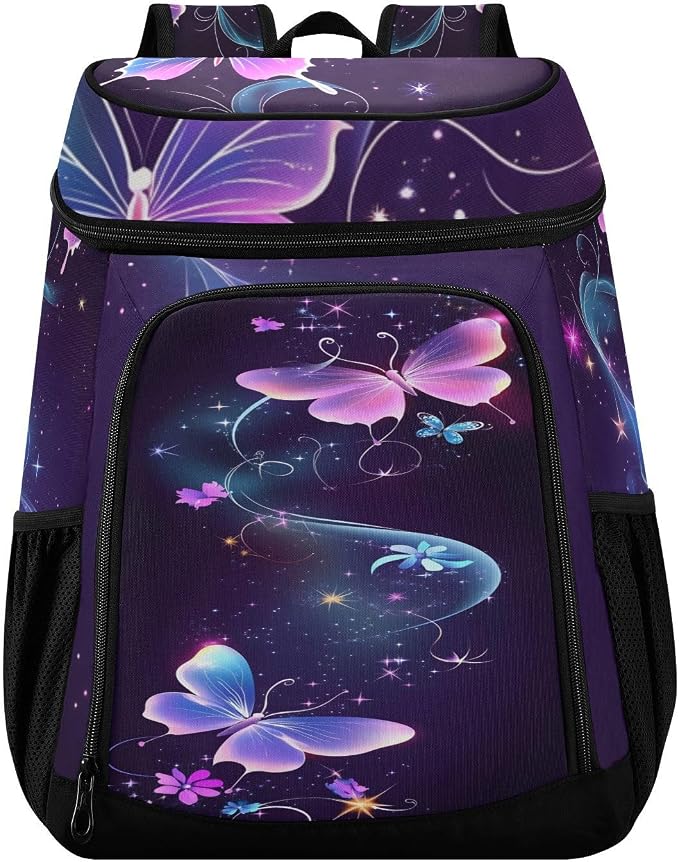 Tropical Pineapples Fruits Cooler Backpack Insulated Leak Proof Beach Cooler Bag Soft Lunch Picnic Hiking Camping Backpack Cooler