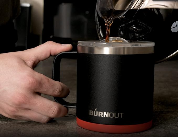 BURNOUT 2.0 Instant Drinkability Temperature Control Mug (14 oz Black)