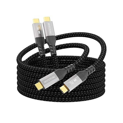 2-Pack 6.6FT USB-c Cables,20Gbps Data Charging Cable,100W USB 3.2 Gen 2 High Speed, 4K Video Monitor Cord, USBC Display Cable for Type-C Devices,USB c Cord Compatible with Thunderbolt 4/3