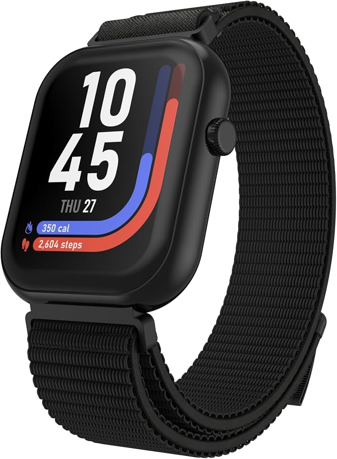 iTouch AIR 5 Smartwatch, 1.85" AMOLED Display, Bluetooth Calling, 100+ Sports Modes, Heart Rate, SpO2, Sleep & Stress Tracking, Water Resistant, 7-Day Battery Life, for Android & iPhone