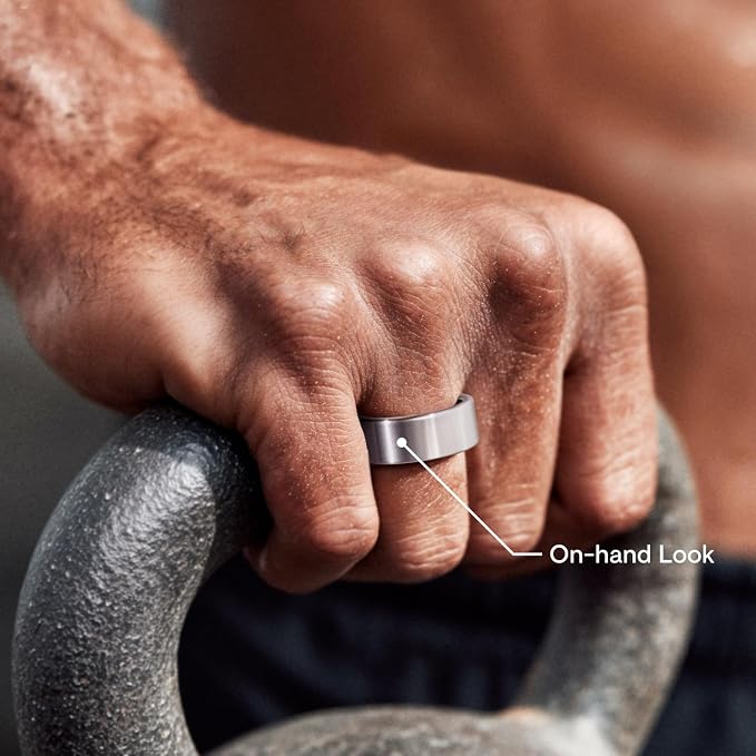 QALO Slim Smart Ring – Size Before You Buy – No Subscription Fee – Titanium Fitness Tracker, Tracking for Sleep, Steps, HRV, Women’s Health, iOS & Android Compatible (Silver, Size 08)