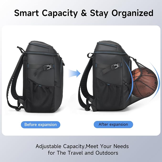 Backpack Cooler Insulated Leak Proof 33/49 Cans, 2 Insulated Compartments Thermal Bag, Portable Lightweight Beach Travel Camping Lunch Backpack for Men and Women