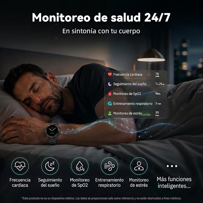 WalkerFit Rugged Military Smart Watch for Men, 1.43" AMOLED Tactical Fitness Tracker (Answer/Make Call), 5ATM Waterproof, Heart Rate/SpO2/Sleep Monitor, 178+ Sports Modes, for Android iPhone, 2 Bands