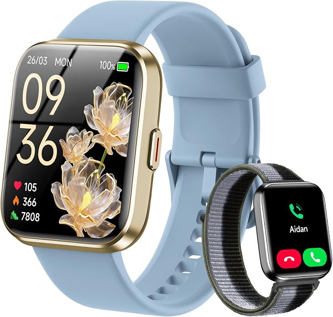 Smart Watch (Android & iPhones), 1.83" HD Alexa Built-in Smart Wacthes for Women Men With Heart Rate Monitor, Sleep/Step Tracker, 120+ Sport Modes Fitness Watch for Women, IP68 Waterproof Sport Watch