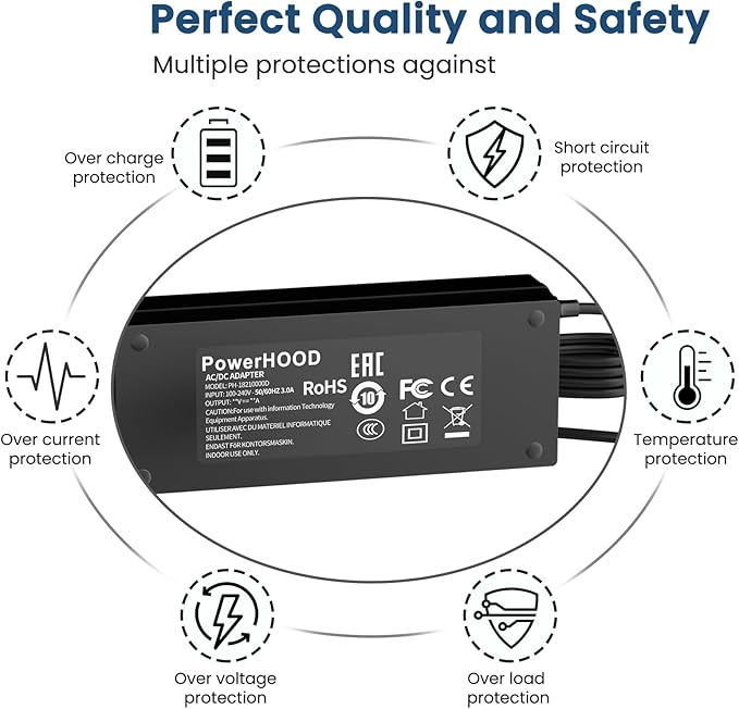 19V AC/DC Adapter for KAIGERR TX16PRO TX16 Pro 16.1" LX15PRO ACEMAGIC LX15 Pro 15.6" AMD Ryzen 7 5700U Laptop Computer 19VDC 19.0 Volts Power Supply Cord Charger Cable PSU Mains