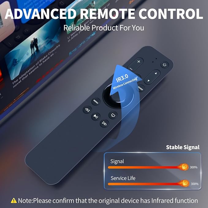 URC1110 Replacement Remote Control for Apple TV HD & 4K TV Box - Supports Siri Voice