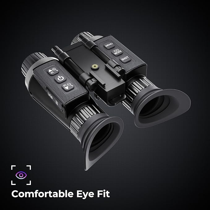 GOYOJO 4K Head-Mounted Night Vision Goggles & Binoculars – Infrared NVG with 4 Color Vision, Manual Focus & 8X Digital Zoom for Hunting, Camping, and Outdoor Surveillance