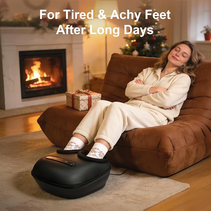 Nekteck Foot Massager with Heat [2026 Upgraded], Electric Shiatsu Foot Massage Machine for Circulation, Plantar Fasciitis & Neuropathy, 3 Intensity Levels, FSA Eligible Gifts for Men & Women