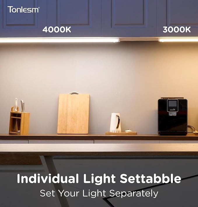 LED Under Cabinet Lighting Hardwired Or Plug in,32 Inch21W2100LM Super Bright,Dimmable with Dimmer,120V 5CCT 2700/3000/3500/4000/5000K, Linkable Cabinet Light,Under Counter Lights for Kitchen