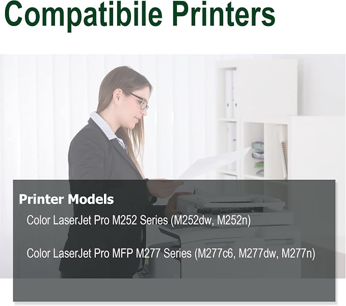 201A 201X Black High-Capacity Toner Cartridge Replacement for HP 201X CF400X CF400A Works with HP Color LaserJet Pro MFP M277dw M252dw M277c6 M252 M277 Series Printer (2 Pack)