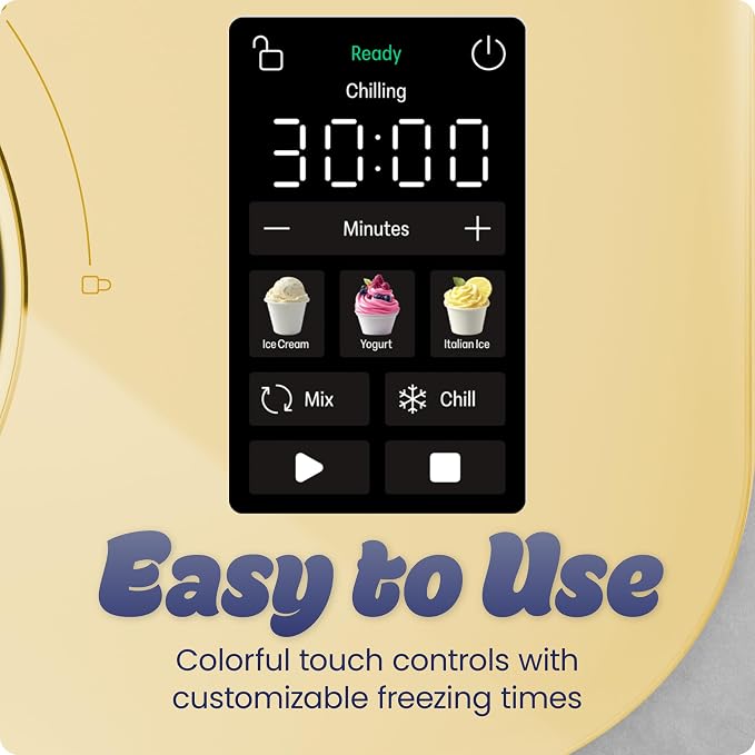 Iceman by Chefman Trio Ice Cream Maker | No Pre-Freezing with Built-In Compressor | for Ice Cream, Froyo, Sorbet, Sherbet, Italian Ice, Frozen Yogurt & More | (2) 20oz Containers & Lids