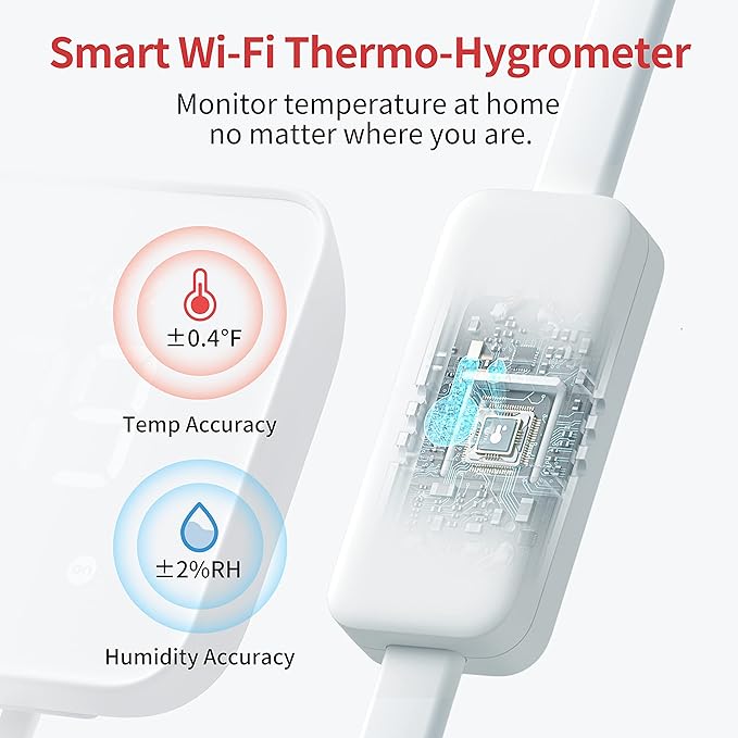SwitchBot Hub 2 (2nd Gen), Work as a WiFi Thermometer Hygrometer, IR Remote Control, Smart Remote and Light Sensor, Link SwitchBot to Wi-Fi (Support 2.4GHz), Alexa, Google Home, Apple Home Compatible