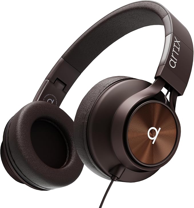 Artix CL750 Adults & Kids Headphones with Cord - Plug-In Over Ear Headphones Wired with Mic and Volume Control, Corded Head phones for Laptop, Computer, Chromebook, Tablet & Smartphone with 3.5mm Jack