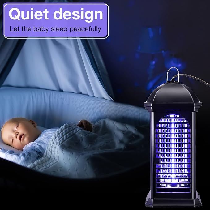 Qualirey 3 Pieces Electric Mosquito Zappers Bug Zapper with Light 11 W Plug in Mosquito Lamp Insect Trap Killer for Patio Electric Insect Killer for Home Garden Backyard Indoor Outdoor