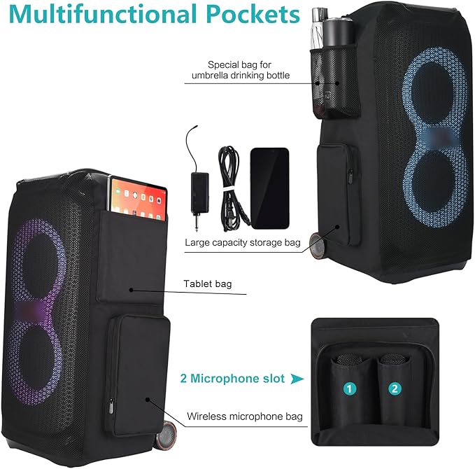 LEFOR·Z Case Compatible with JBL PartyBox Stage 320 Speaker,Portable Speaker Dust Cover Storage Bag Fits for JBL PartyBox 310 for Outdoor Travel,Cover Only