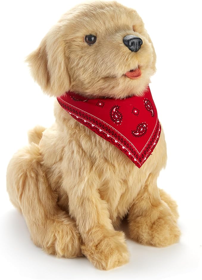 JOY FOR ALL Ageless Innovation Companion Pet for Seniors - Lifelike Animatronic Dog - Realistic Soft-Touch Coat & Heartbeat - Therapy Stuffed Animal - Toy for Alzheimer's & Dementia - Golden Pup | Lifelike & Realistic Companion with Soft Fur, Head and ...