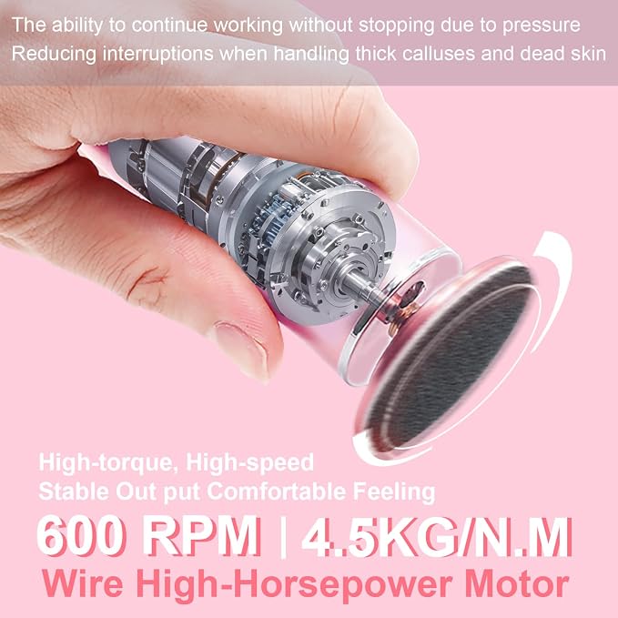 HayZBao FSA&HSA Electric Foot Callus Remover - Callus Remover for Feet,Professional Pedicure Tool for Dead Skin,Electric Foot File with 60 Pcs Sandpaper Discs - Pink