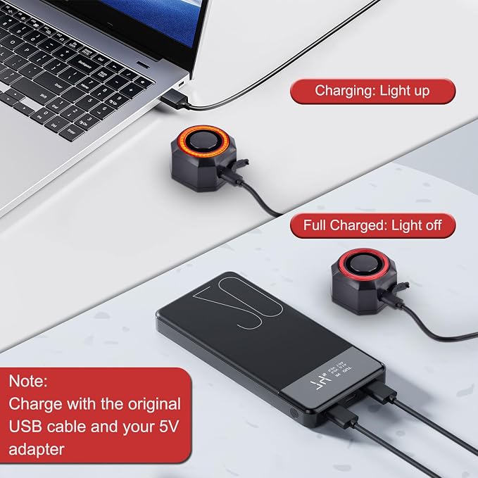 USUPERINK Turn Signals for Ebike, Bike Turn Signals, Bike Blinkers Front and Back, Bike Tail Light USB Rechargeable with Horn, IP65 Waterproof Anti-Theft Alarm, Auto On Off, for Bicycle,Ebike,Scooter