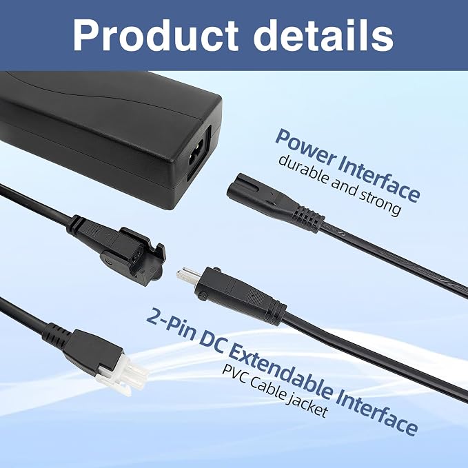 29V Adapter Charger for Claiks P1.01.001 P101001 | 40" 48" 55" 63"40x24 48X24 55X24 63X24 Electric Standing Desk Adjustable Height Stand up Desk YH-K290018-C motor Power Cord