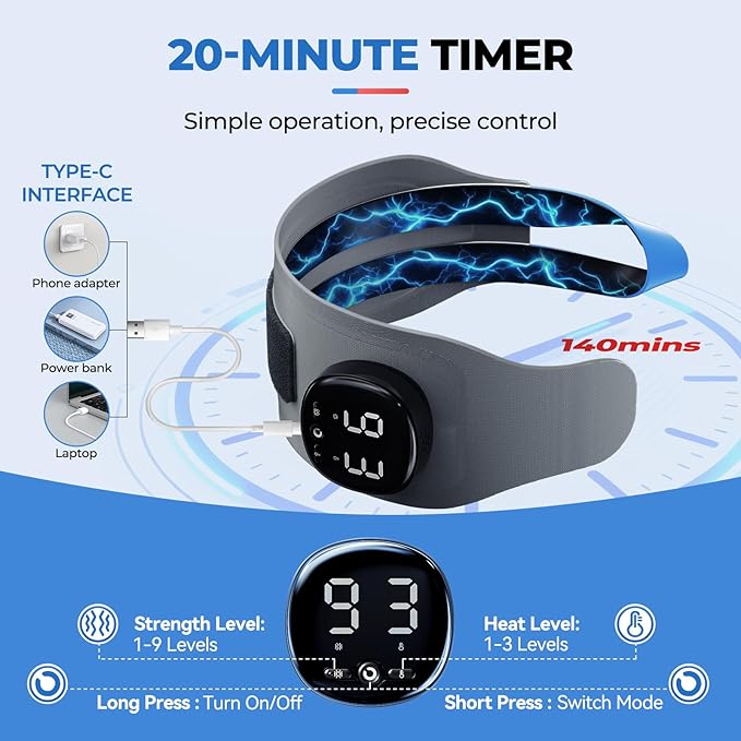 Hand Massager with Heat, Cordless Wrist Supports Brace - Relief for Carpal Tunnel, Arthritis & Tendonitis, Left/Right Hand, Gray, M