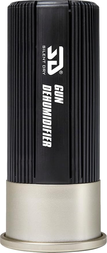SILENT DRY Cordless Gun Safe Dehumidifier – Reusable Mini Dryer for up to 40L – Fast Rechargeable & Moisture Removal for Guns, Closet, Cabinet, Camera, up to 40L Safe, Shotgun Jr. – BLACK (1 Pack)