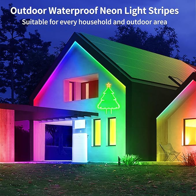 segrass 66ft Waterproof LED Strip Lights with Remote,Color Changing Music Sync App Control LED Lights for Bedroom, Living Room, Dorms, Room Décor