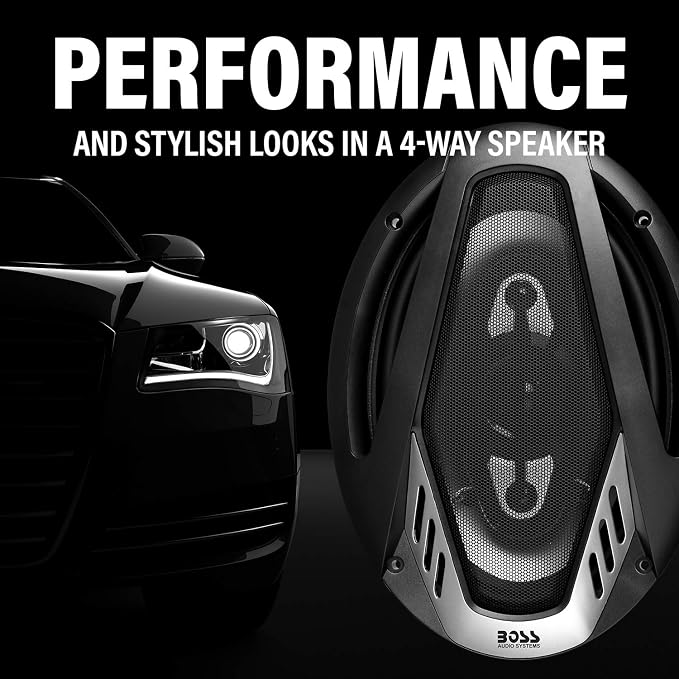 BOSS Audio Systems NX694 6 x 9 Inch Car Door Speakers - 800 Watts (per Pair), Coaxial, 4 Way, Full Range 4 Ohms, Sold in Pairs, Bocinas para Carro