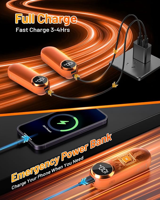 Rechargeable Hand Warmers 2 Pack - Magnetic AI Electric Hot Hands with LED Light, 3 Heat Settings Double Sided, 15H Battery Life, Portable Electric Heater for Outdoor，Hunting Camping ， Christmas Gifts