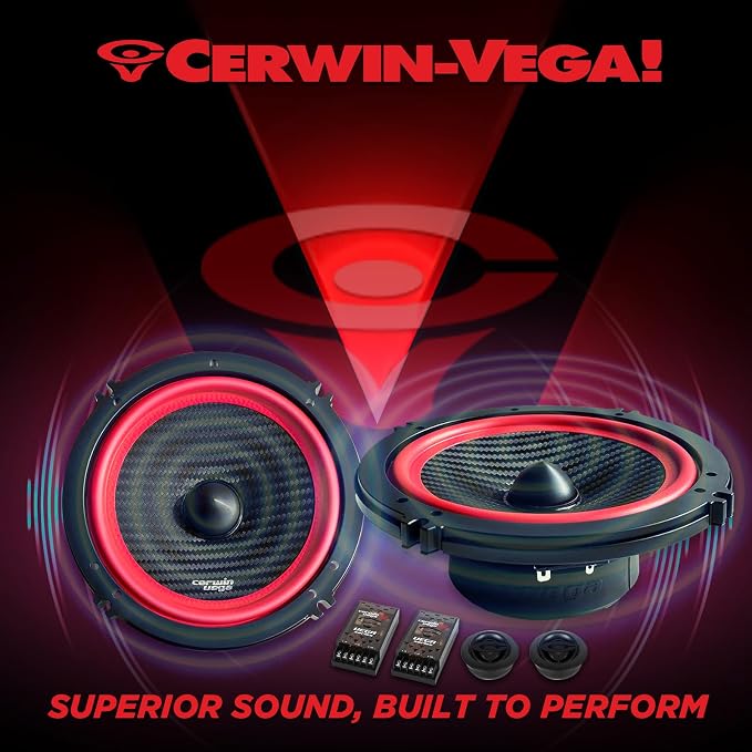 CERWIN-VEGA! V65C 6.5" VEGA 2-Way 420 Watts 4 Ohm Component Speakers Set(Pair)