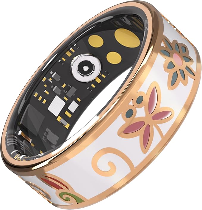 Enamel Craft Smart Ring for Women & Men - No Subscription Fee Fitness Tracker with Sleep Tracking, Heart Rate, SpO2 - IP68 Waterproof for iPhone Android - Activity Tracker, Remote Camera (11)