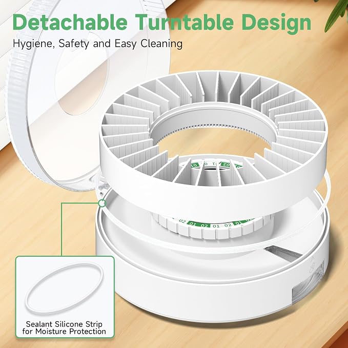 Zoksi Premium 31-Slot Automatic Pill Dispenser with Fingerprint & Key Lock, Smart Medication Organizer with Alarm & Light, Electronic Pill Organizer for Elderly & Forgetfulness(Green)