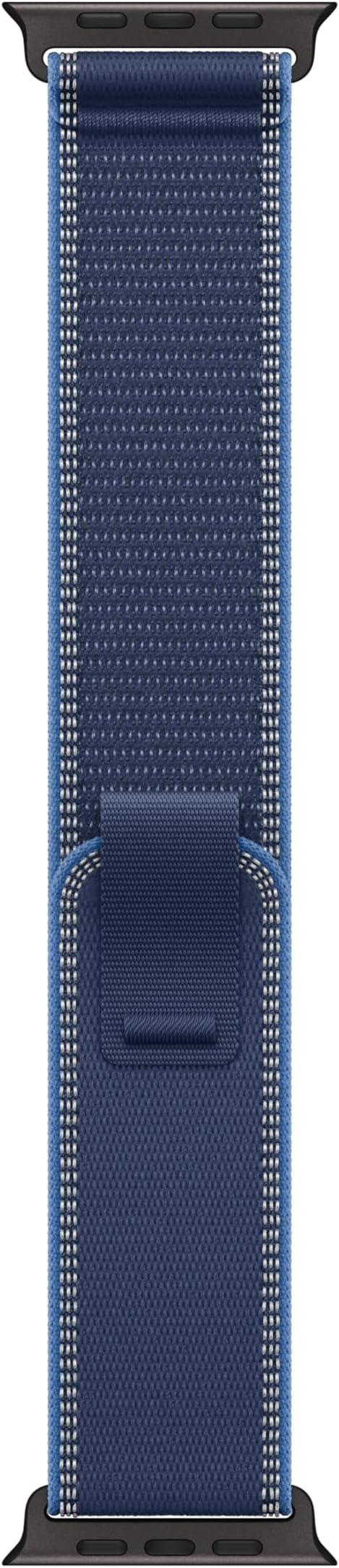 Apple Watch Band - Trail Loop - 49mm - Blue/Bright Blue - S/M - Black Titanium Finish