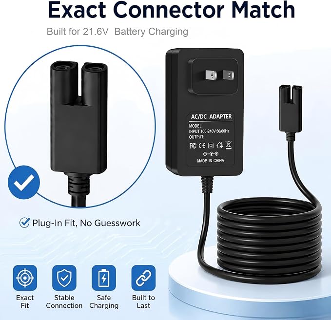 25.2V Charger, for Gosvor Robotic Pool Cleaners; Compatible with the Gosvor Pivot 21.6V Battery wall Charger