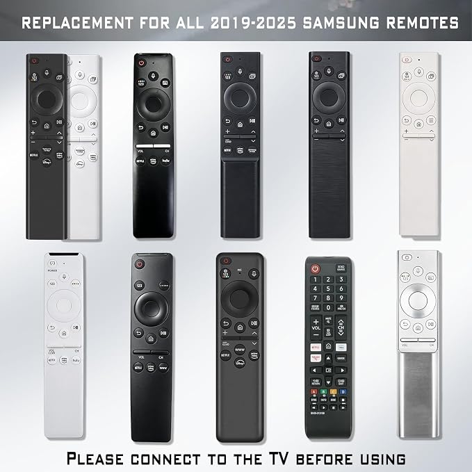 for Samsung Frame Smart TV Remote Replacement: Solar Powered USB-C Fast Charge, 6-12 Months Battery Life, Voice Bluetooth Controller Compatible with Samsung 2020-2025 Neo QLED 4K Smart TVs