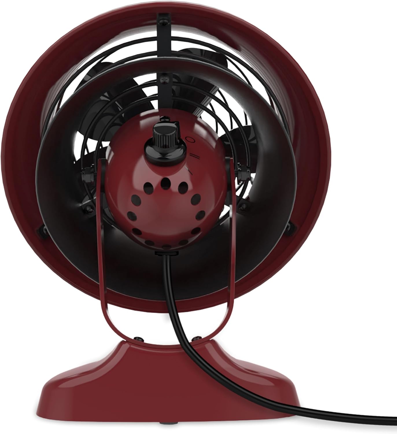 Vornado VFAN™ Mini Fan, Classic Vintage Circulator, Retro Metal Air Circulator, For Desk & Bedside, 2 Speeds, Adjustable Tilt, Personal Cooling with Targeted Airflow, Quiet Fan, Claret
