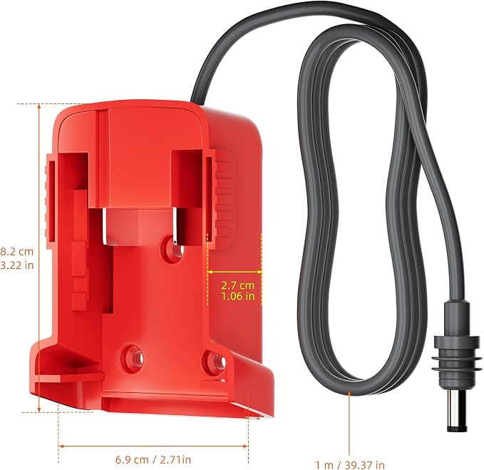 Starlink Mini Mil.Waukee 18V Battery Adapter, Starlink Mini DC Power Cable Adapter Accessories for Mil.Waukee Battery Charger 3.2FT 18AWG Cord Plug and Play 1M