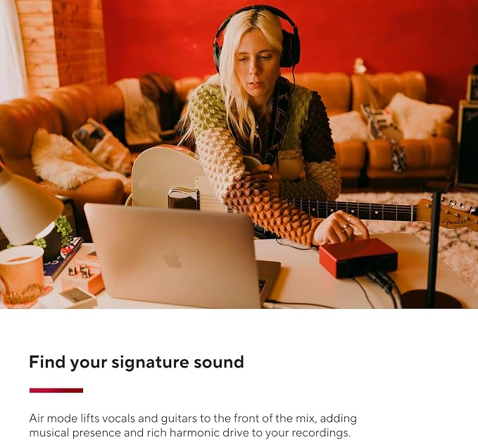 Focusrite Scarlett Solo 4th Gen USB Audio Interface, for the Guitarist, Vocalist, or Producer — High-Fidelity, Studio Quality Recording, and All the Software You Need to Record