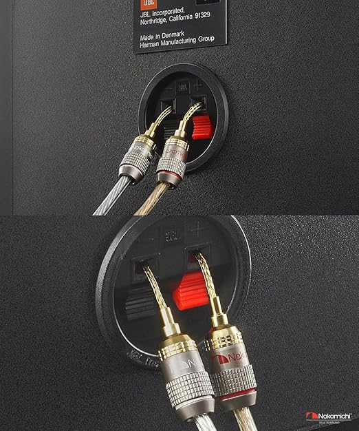 Nakamichi FanLock Excel Series 24k Gold Plated 2mm Flex Pin Banana Plugs 10 AWG - 18 AWG Gauge Size for Spring Clip Terminal Speakers Amplifier Hi-Fi Wire Cable Quick Connector, 20 Pcs (10-Pairs)