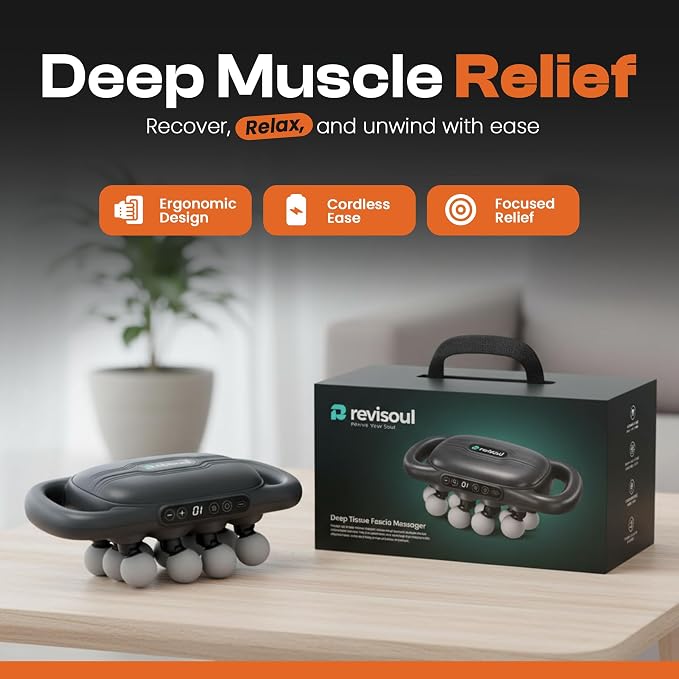 24-Head Massage Gun Set, Deep Tissue Percussion Massager with 9 Modes & 30 Intensities,Quiet Muscle Massage Gun for Back,Shoulders, Legs, Foot, Body Muscle Pain Relief (24 Heads)