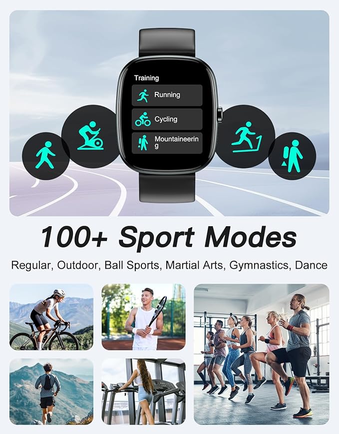 Fitness Trackers, No Bluetooth No APP/Phone Needed, 1.8" Fitness Watch for Men Women with Pedometer Heart Rate/Blood Oxygen/Sleep Monitor 100 Sports, Steps Counter Walking Running Waterproof