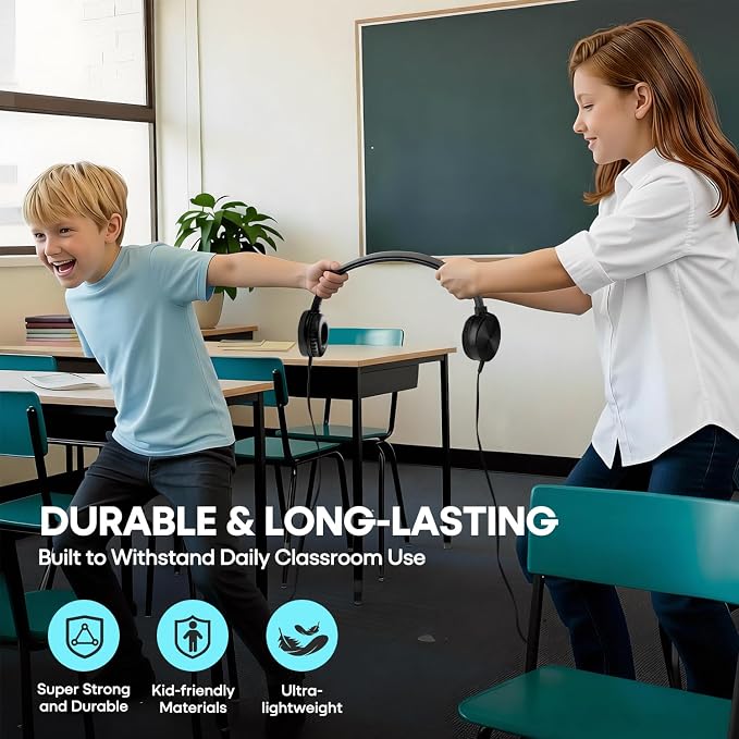 Bulk Earbud Headphones 24 Pack for School Classroom Kids, Wholesale Wired Durable Earphones Class Set for Students Children Toddler Teens Boys Girls and Adult (HY450, 24 Black)
