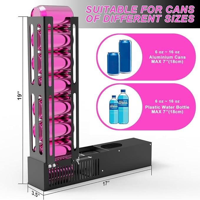 YOTAN Electric Can Crusher, 8oz&12oz&16oz Automatic Can Crusher, Can Fill 8 Cans at a Time, Automatic Can Eject, Heavy Duty Can Crushers for Recycling Aluminum Seltzer,Cola,Beer Cans