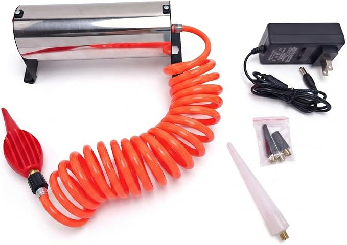 Heavy-Duty Electric Air Pump for Air Column Bags – Industrial-Grade Metal Inflator with 5 Nozzle Tips – Fast, Quiet, and 24-Hour Continuous Operation