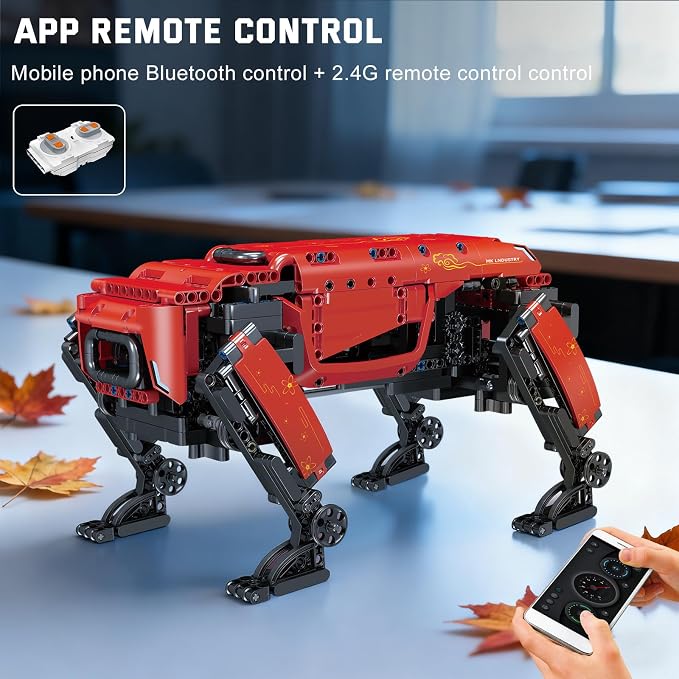 Mould King Robot Dog MK Dynamics Building Kits, MOC Building Blocks Set to Build, Gift for Kids Age 8+/Adult Collections Enthusiasts(936 Pieces with Motor/APP Remote Control)