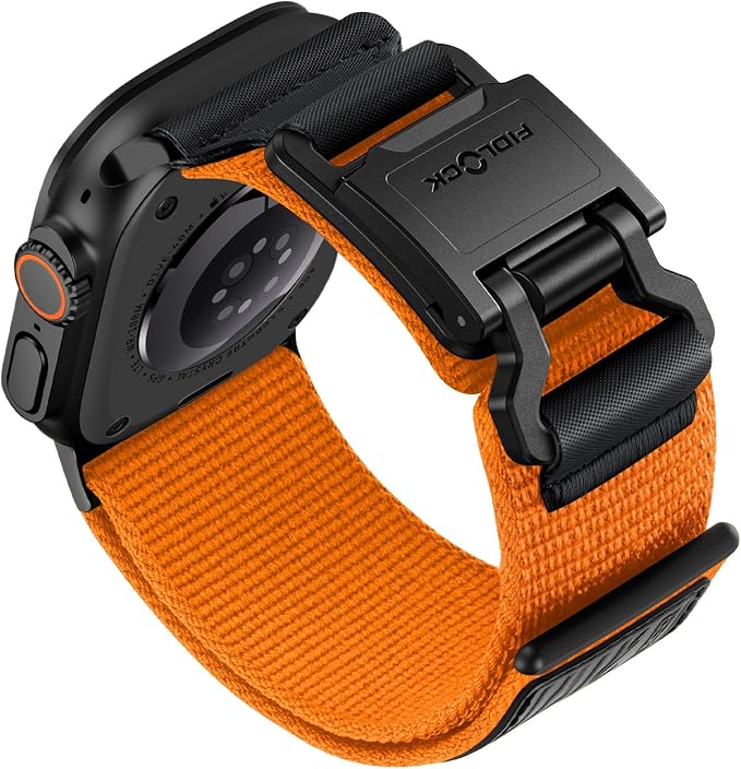 Bandletic Compatible with Apple Watch Ultra Band for Men, Soft Elastic Braided Nylon Strap with Magnetic Fidlock Hook Buckle for iWatch Ultra 3/2/1 49mm, Series 11/10 46mm, 9/8/7 45mm, SE/6/5/4 44mm