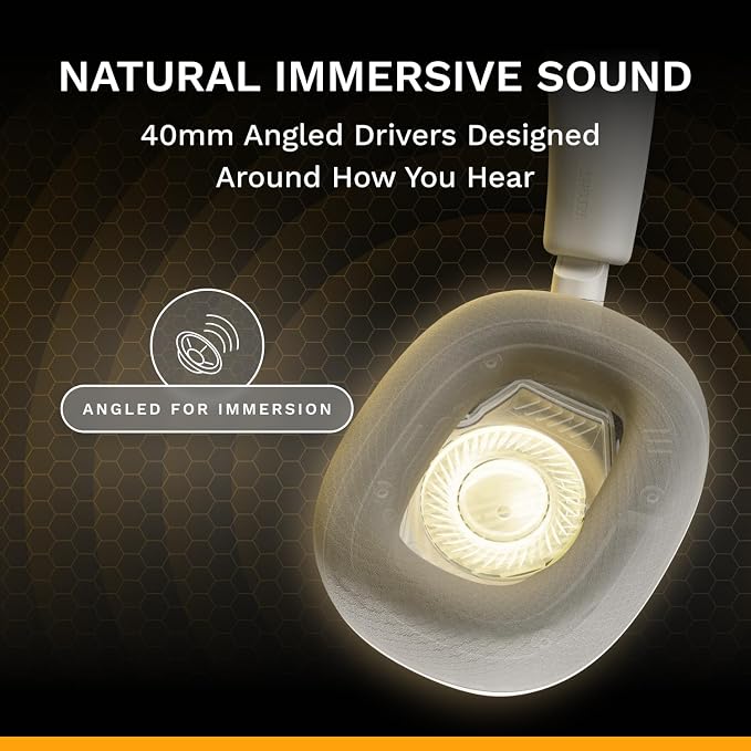 GLORIOUS GHS Eternal - Stereo Gaming Headset for PC, PS5, PS4, Xbox, Switch - Custom Tuned Angled Drivers, Adjustable Crystal Clear Detachable Mic, 3.5mm - Durable, All Day/Night Comfort - White