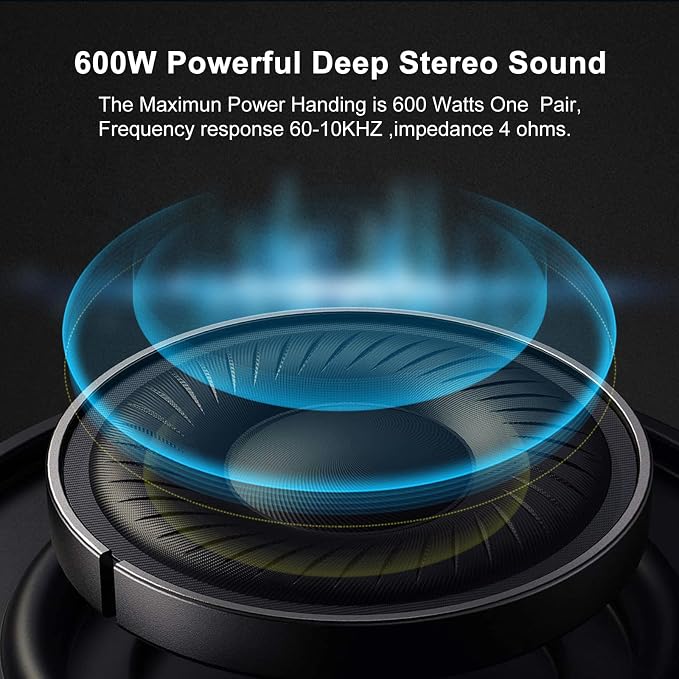 STUDIOFINIX Outdoor Rock Speakers Waterproof, 600 Watt 8 Inch Superior Timbre IPX7 Weatherproof Design for Garden,Patio,Pool,Deck,BBQ (Pair)